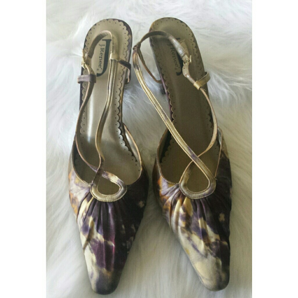 J RENEEE SLING BACK KITTEN HEELS - Picture 2 of 3